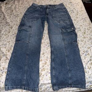 Relaxed Fit women’s  Denim Cargo Jeans